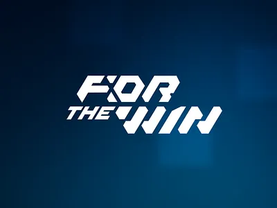 For the Win Game Logo branding ftw game logo logotype type