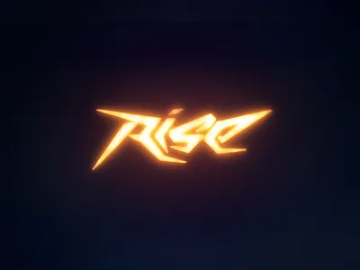 Rise Game Logo brand branding cyberpunk game handtype logo logotype shooter type