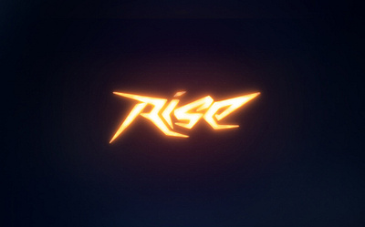 Rise Game Logo brand branding cyberpunk game handtype logo logotype shooter type