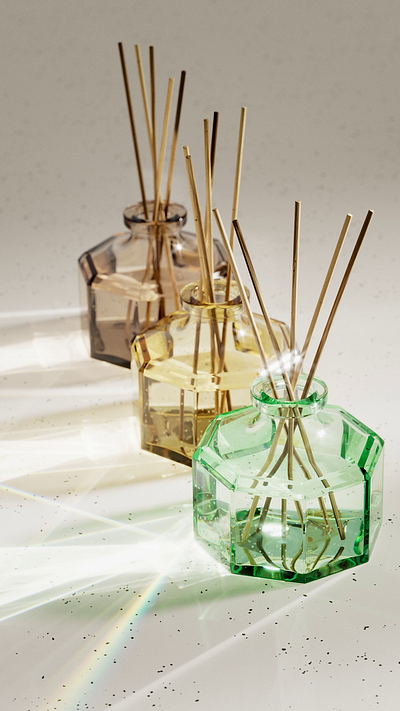 Essence in Glass: Diffuser 3D Product Animation 3d ads 3d animation 3d designer 3d modeling 3d product design 3d product renders 3d render 3d texturing 3d for brands cgi cinema4d motion design motion graphics redshift