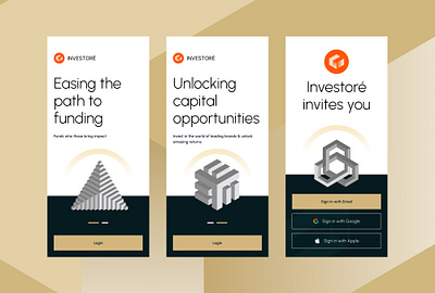 Investoré – The App That Makes Investing Feel Easy crypto graphic design investment research ui ux