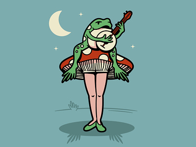 Toadstool artwork design doodle drawing frog graphic design illustration legs mushroom music toadstool vector