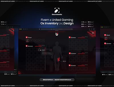 UGaming Ox Inventory (RE)Design UI I Gta V illustration inventory ox inventory ox redesign oxlib