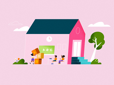 Chubb Styleframe character design chubb colorful design flat illustration illustrative minimal motion graphics motion illustration school simple styleframe vector