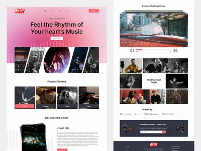 Music Festival Landing Page UI create website figma figma design figma design website figma landing page figma website design homepage design landing page design responsive web ui ux web design web designers web template website design website design figma website mockups website redesign website ui design website ui ux