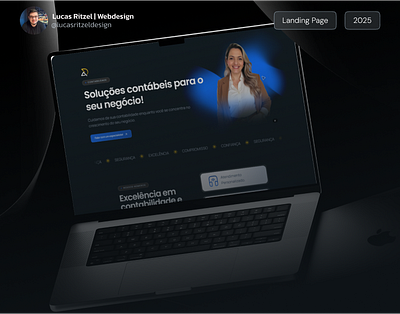 Landind Page (Website) + Social Media de Contabilidade accounting accounting office contabilidade design elementor pro figma framer graphic design great landing page landing page social media social media design ui ui design uiux ux design webdesign webflow website