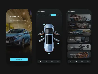 Interactive Car Manual UI/UX Design app appui ar car carmanual design manual mobiledesign mobileui productdesign ui uidesign ux
