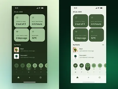 Mobile Plant Tracking App green home mobile uiux