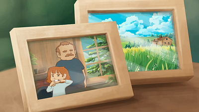 Changing seasons animation animation callipeg clouds crops family farm farmer father hand drawn annimation illustration photo rain seasons snow video