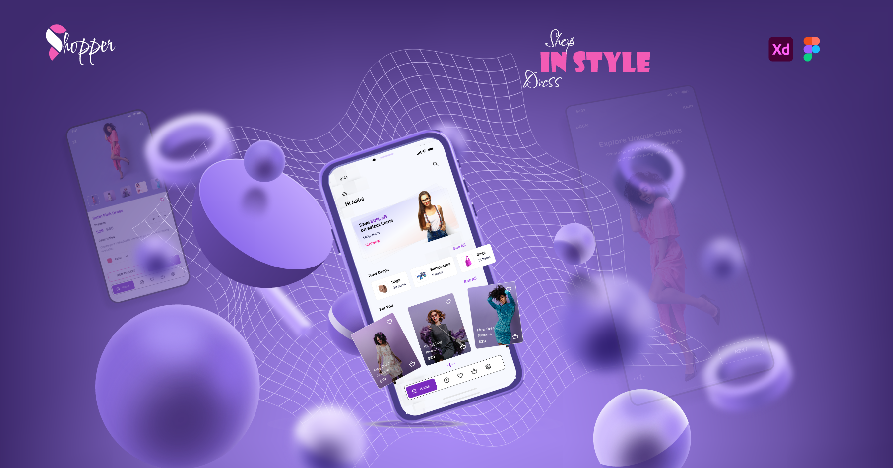 Shopper - E-Commerce UI Kit adobe xd app app design branding design ecommerce figma graphic design inspiration m commerce mobile app mobile design shop shopper store ui ui design uiux ux design