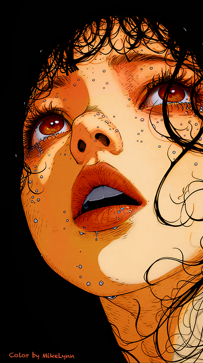 Rain&Tears byUnknown . Colors byMikeLynn comic art concept art graphic design illustration