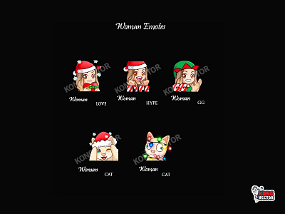 Woman Twitch Emotes cartoon design emoji emote emotes illustration twitch twitchemote twitchemotes