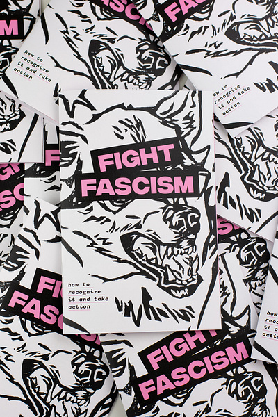 "Fight Fascism" Zine booklet design fight fascism political design print design zine