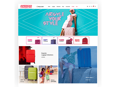 American Tourister eCommerce Website ecommerce ecommerce website luggage website shopify ui ux design web design website design woocommerce