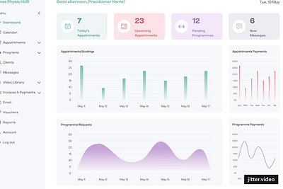 Healthcare SaaS for Physiotherapy Clinics & Practitioners appdesign appui appux clinicmanagement figmadesign healthcareapp healthcaresaas medicalplatform physiotherapyapp productdesign prototype rolebasedaccess uiux uiuxdesign userexperience userinterface uxdesign