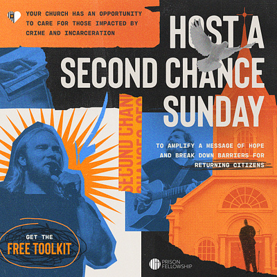 Second Chance Month Campaign branding campaign design collage design logos prison ministry