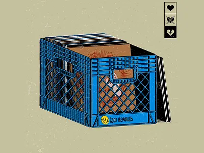 Good Memories Market cartoon cd character cover design graphic design illustration music vector vinyl