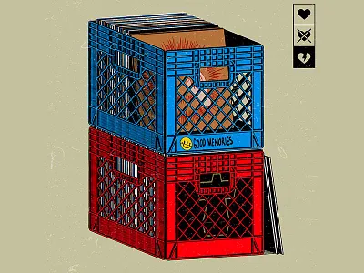 Good Memories Market cartoon cd character design graphic design illustration music vector vinyl