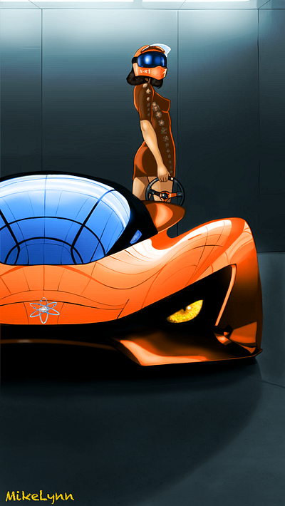 X-RaceR1 &PulsE byMikeLynn comic art concept art digital art graphic design manga ui
