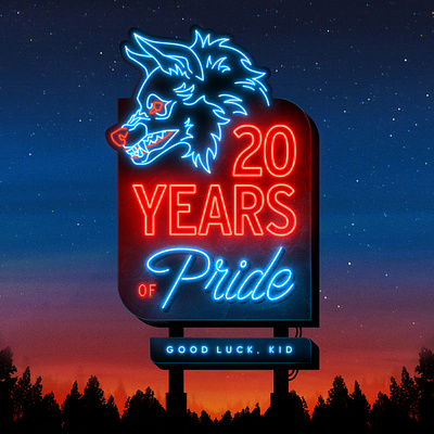 "20 Years of Pride" Single Cover for Good Luck, Kid album art design art cover art digital illustration graphic design illustration motion graphics single cover vector art