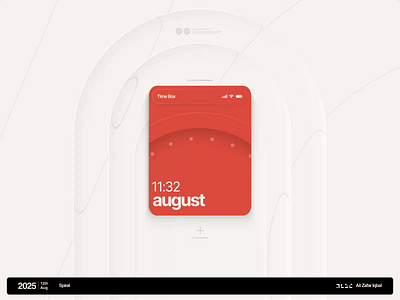 Spiral animation apple apple design brutalist clock dynamic geometric liquid glass m3 expressive material expressive minimal modern motion design shading simple touch ui ux watch watch app