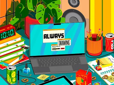 Always drawing illustration illustrator the creative pain vector wacom