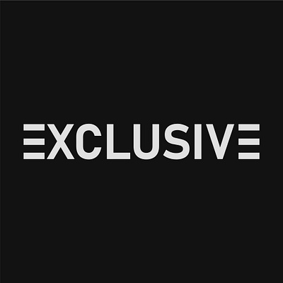 EXCLUSIVE boutique branding design graphic design logo men shop text tipography vector