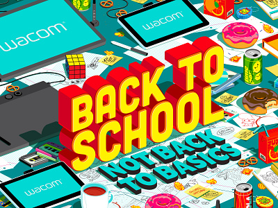 Wacom Back To School campaign back to school illustration illustrator the creative pain vector wacom