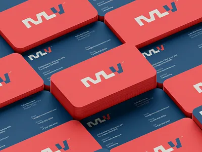 Investment Firm Branding blue bold branding business card hooman investment logo red typography