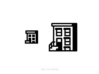 NYC icon: Apartment Building 2d art apartment branding building design figma geometric graphic icon illustration illustrator logo new york city nyc stoop ui vector
