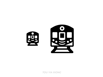 NYC icon: Subway Train 2d art branding design figma geometric graphic icon illustration illustrator logo new york city nyc railroad subway train ui vector