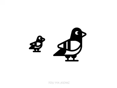 NYC icon: Pigeon 2d art bird branding design figma geometric graphic icon illustration illustrator logo pigeon rat ui vector