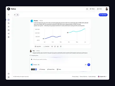 Helixa - AI Platform ai animation artificial intelligence chat clean component dashboard design digital internet mobile modern motion motion graphics pricing page pricing plans technology ui ux website