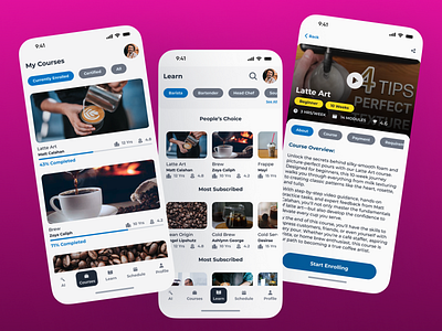 ReadyBase - Barista Training App app graphic design mobile product ui
