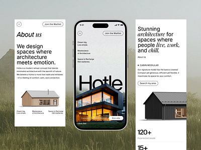 Hotle - Mobile Responsive apartment booking hotel mobile mobile design mobile responsive mobile responsive design nature responsive design ui uiux villa