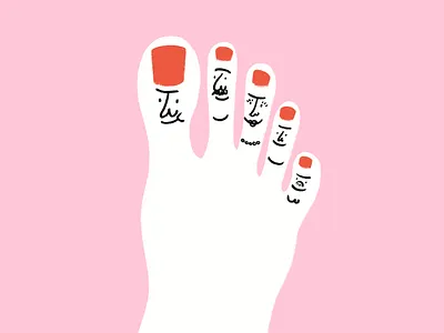 Say hello to my little friends 🦶 characters design doodle foot funny illo illustration lol person sketch