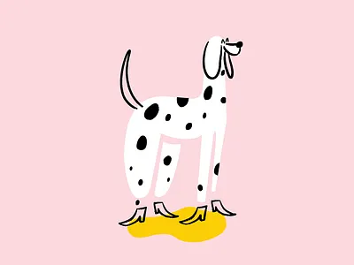 Spot on 💦 design dog doodle funny illo illustration lol pee sketch