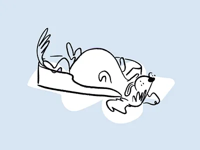 Dog days of summer 🐶 design dog doodle funny illo illustration laying lol sketch