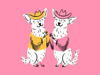 Guess where we're going? (Insane) 🤠🤠 chihuahua cowboy design dog doodle illo illustration lol sketch western