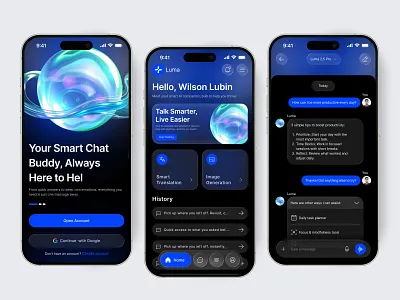 AI Chatbot Mobile App ai artificial intelliegnce bot chat bot design gpt mobile app smart chat technology ui ui kit ux