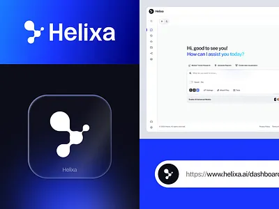Helixa - AI Branding & Logo animation brand design brand identity branding clean design graphic design logo logo design minimalist logo modern modern logo motion graphics ui uidesign uiux ux uxdesign uxerflow
