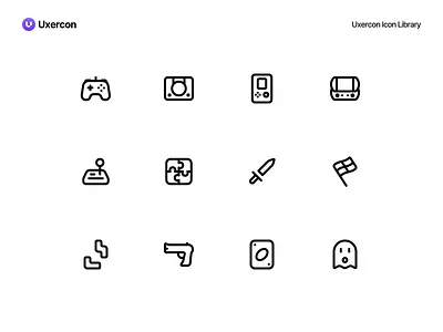 Gaming - Uxercon Icon Library action game animation design figma game game design gaming gaming app gaming icon gaming interface gaming logo icon icon design logo online game technology ui uiux ux uxercon