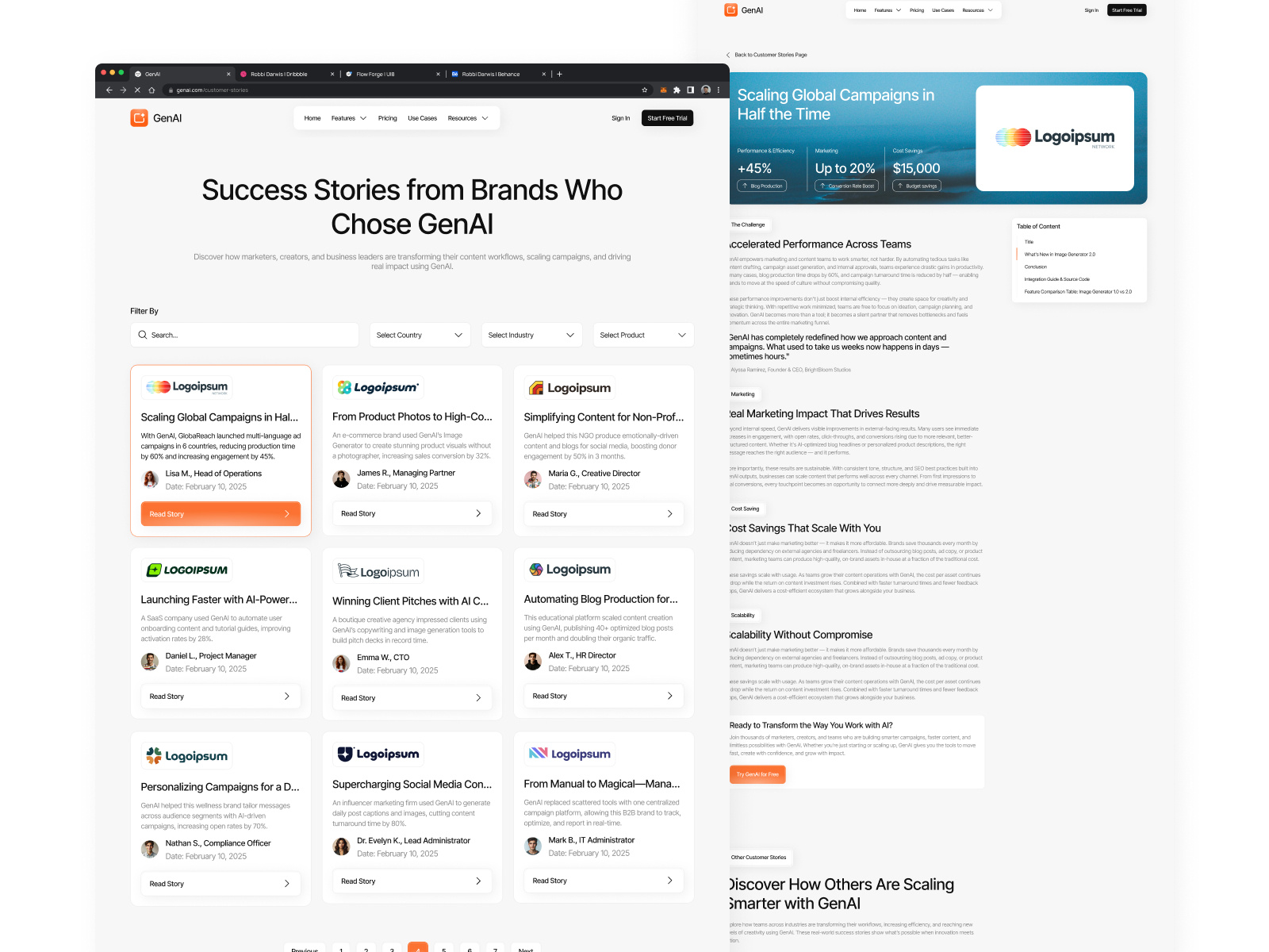 Example of Generative Ai Website Or Landing Page