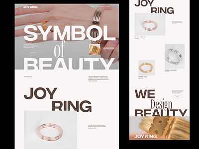 JOY RING - Jewelry E-commerce Website design e commerce jewelry jewelry e commerce website landing ui ux web website