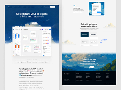 Talkie - Website AI Chatbot Builder ai automation gassstudio interactiondesign landingpage productdesign saas techstartup uiuxdesign userexperience userinterface webapplication webdevelopment websitedesign zapier