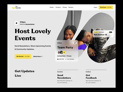 Landing Page Design booking website branding clean dstudio event event website header hero landing page plan product design typography ui ui ux user experience ux web app web development web ui website