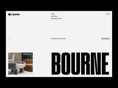 Interior Design Landing Page agency ahmad ahmad dimas bourne design design trends interior landing page minimal minimalist quewe swiss design swiss style trending ui uiux website design xavierluv