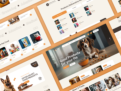 Pawpals – Pet Care & E-Commerce Website Design animation branding design graphic design illustration logo motion graphics ui ux vector