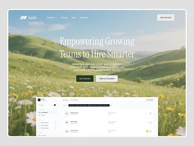 Applie - Hero section concept ads design advertising branding clean concept design design elegant graphic design hero section illustration landing page logo saas ui web design website