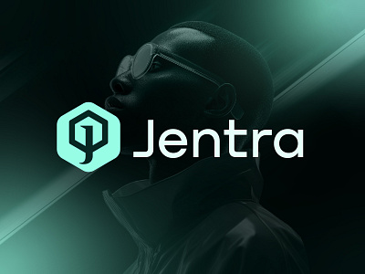 Jentra – Letter J + Hexagon Logo for Web3 Fintech AI Startup blockchain logo branding crypto logo defi logo fintech logo futuristic logo hexagon logo letter j logo lettermark logo logo logo design logo designer polygon logo si fi startup identity tech startup token logo web3 logo